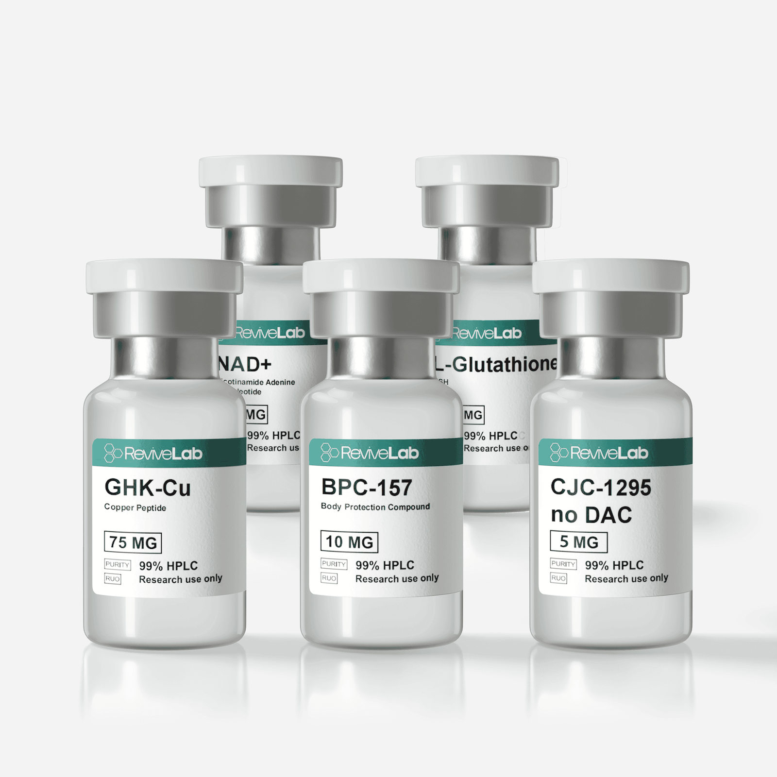 NAD⁺ Glutathione GHK-Cu BPC-157 CJC-1295 DAC NAD⁺ Glutathione regenerative peptide stack Full-spectrum anti-aging peptide combo Metabolic & GH-axis recovery stack Canada BPC-157 + CJC-1295 DAC tissue repair longevity stack