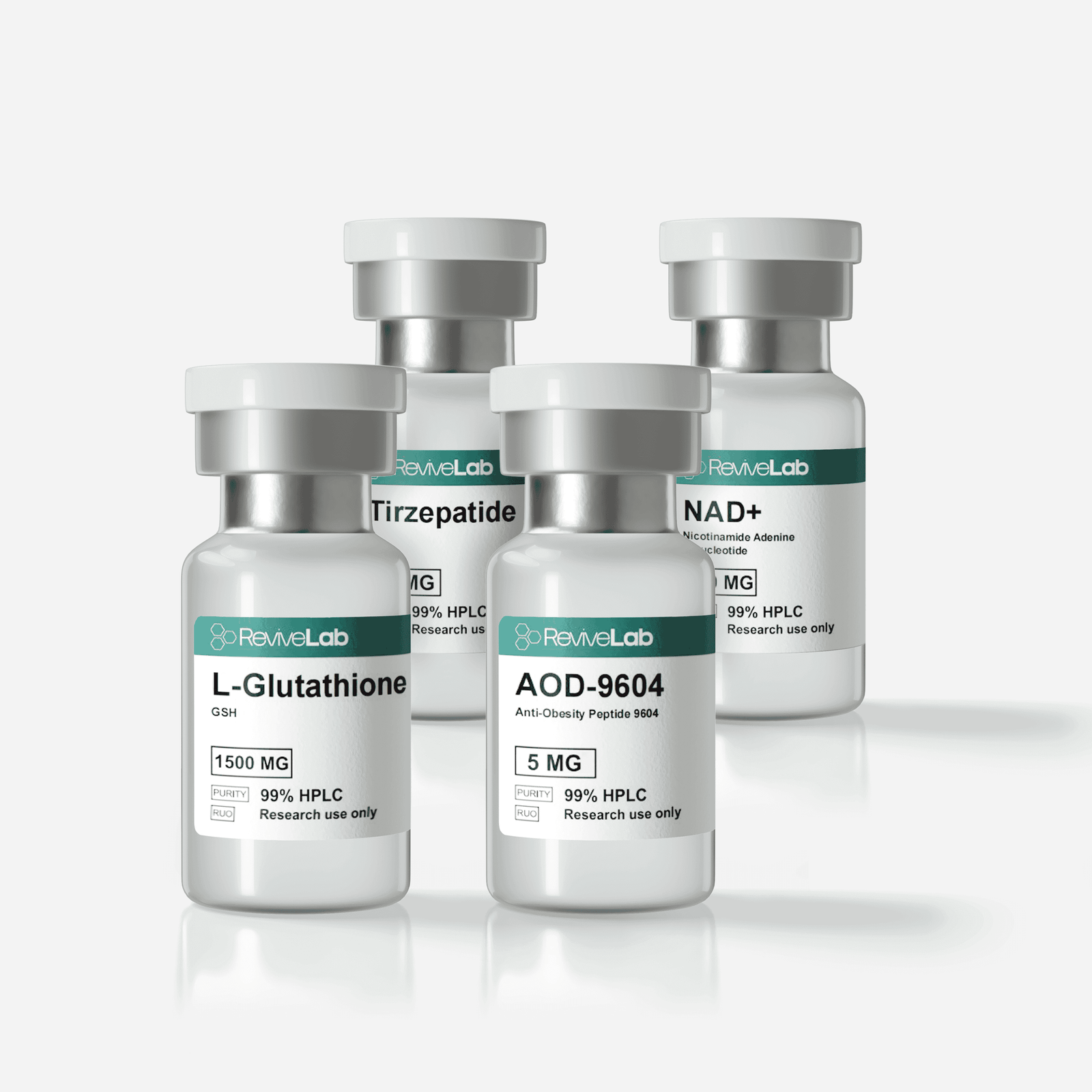 Tirzepatide NAD Glutathione AOD-9604 Tirzepatide peptide stack Canada NAD Glutathione longevity research combo AOD-9604 metabolic peptide research Anti-aging peptide stack Canada